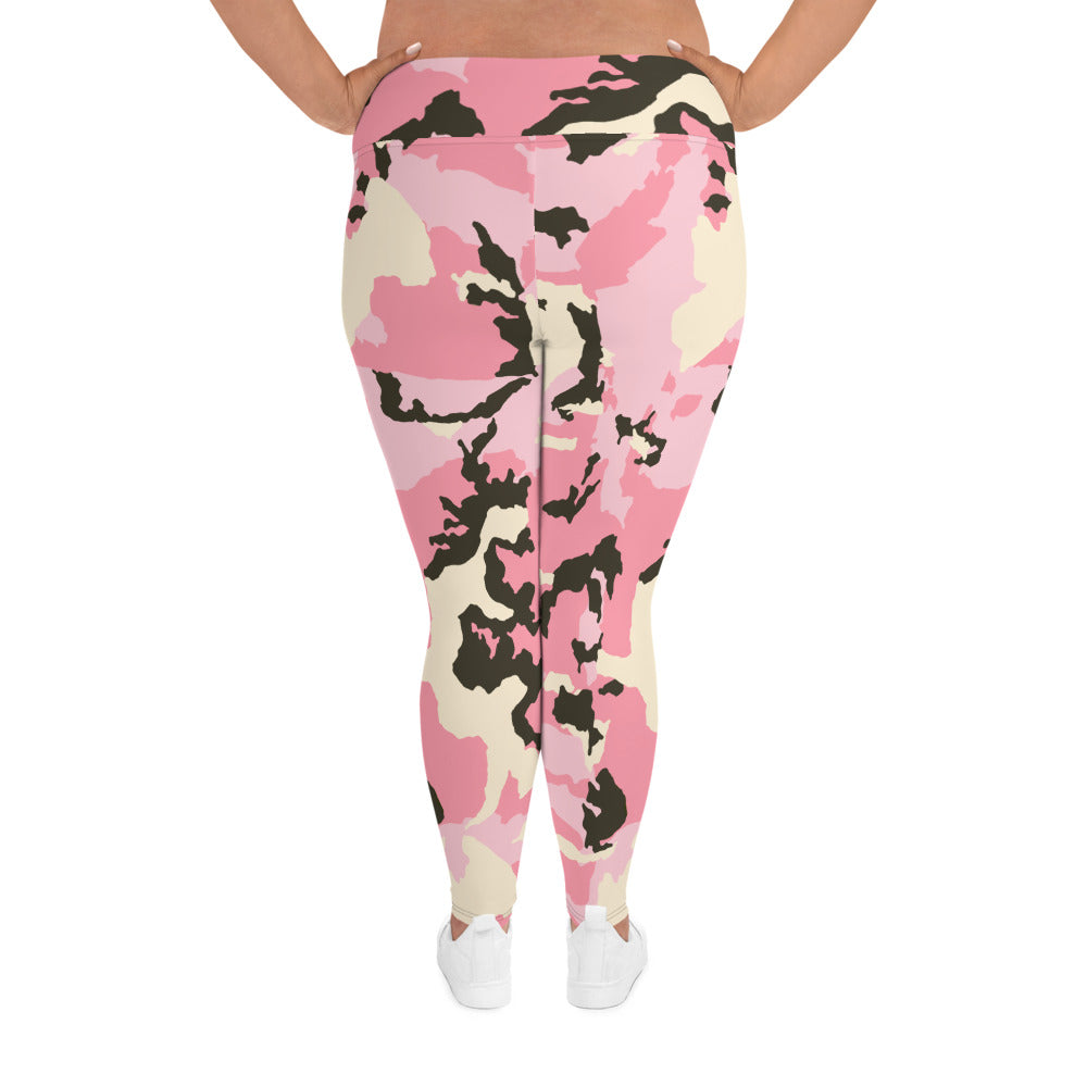 Pink Camo Plus Size Leggings