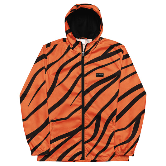 Jacket with tigerskin pattern.