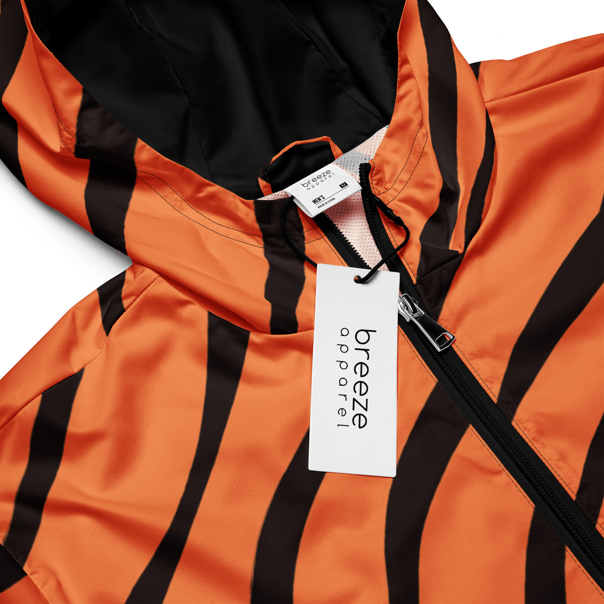 Jacket with tigerskin pattern.