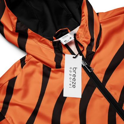 Jacket with tigerskin pattern.