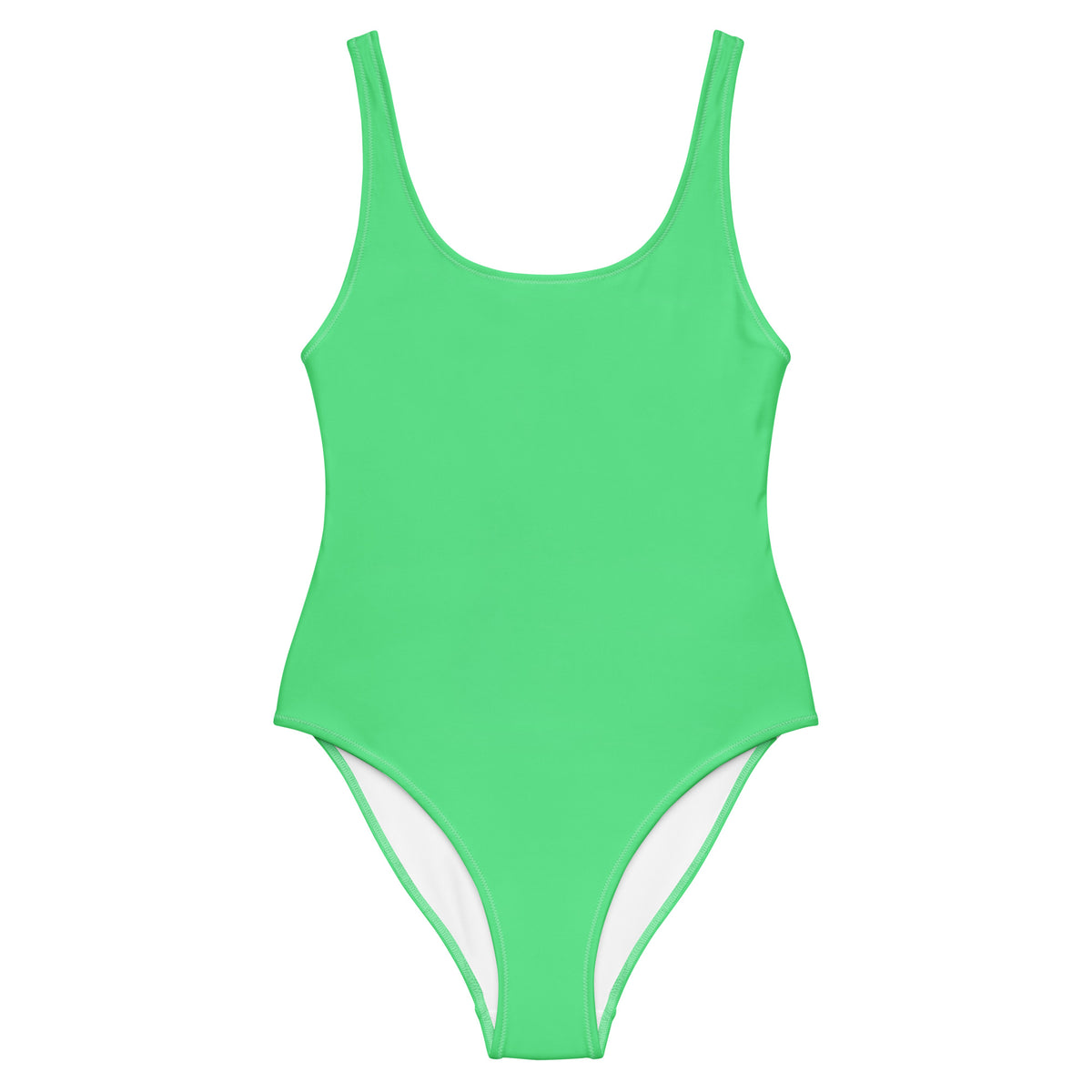 Mint-green one-piece swimsuit