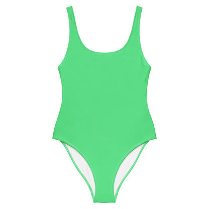 Mint-green one-piece swimsuit