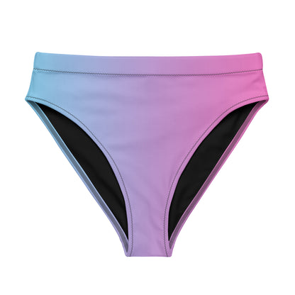 Bikini bottom with color scheme that fades from blue to pink.