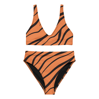 Bikini with tiger skin design.