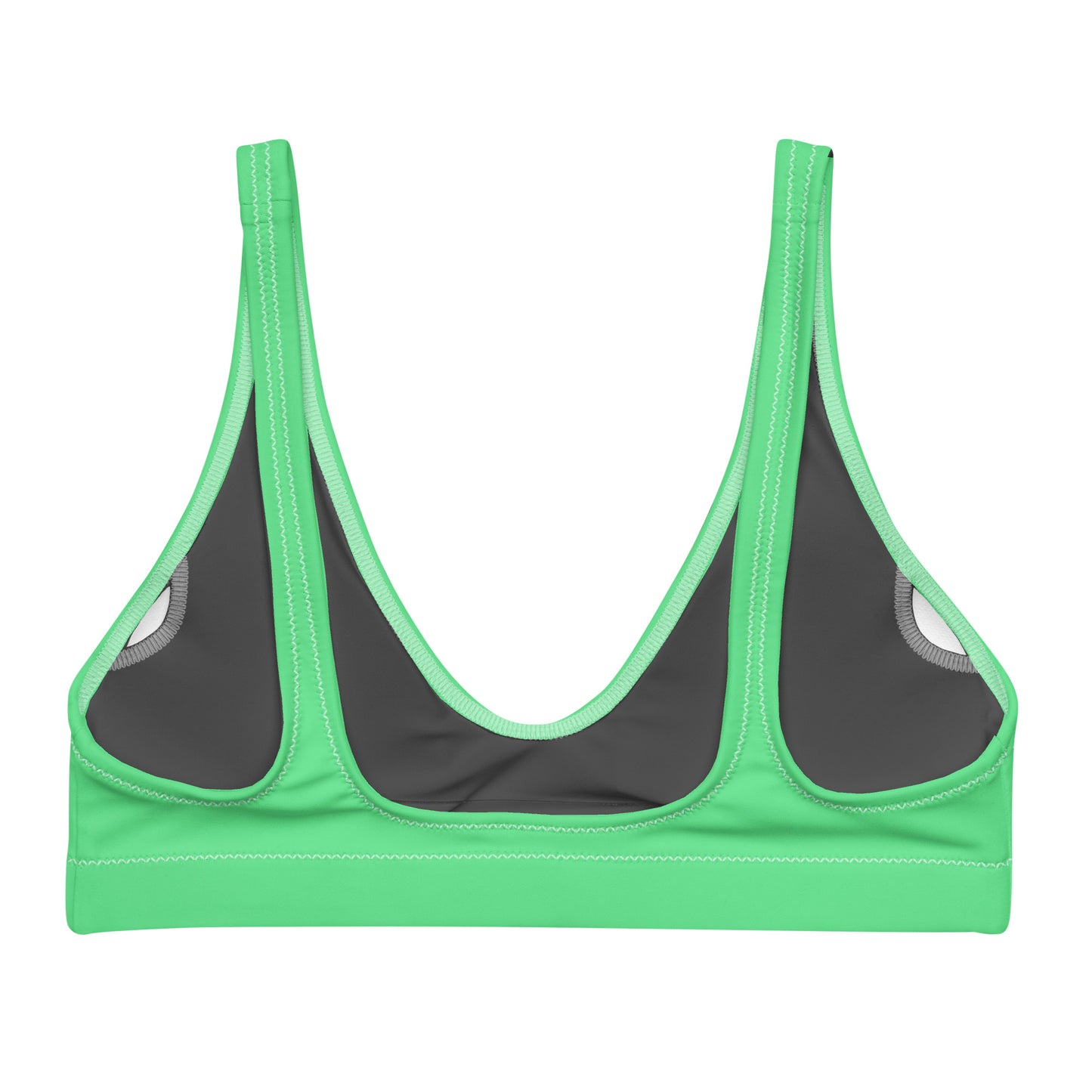Back of mint-green bikini top