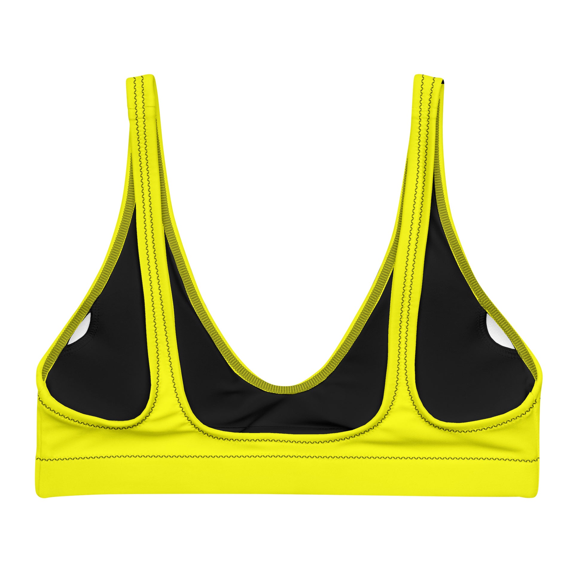 Back of yellow bikini top