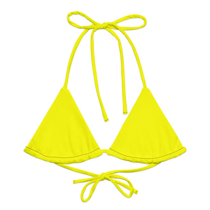 Yellow bikini top.