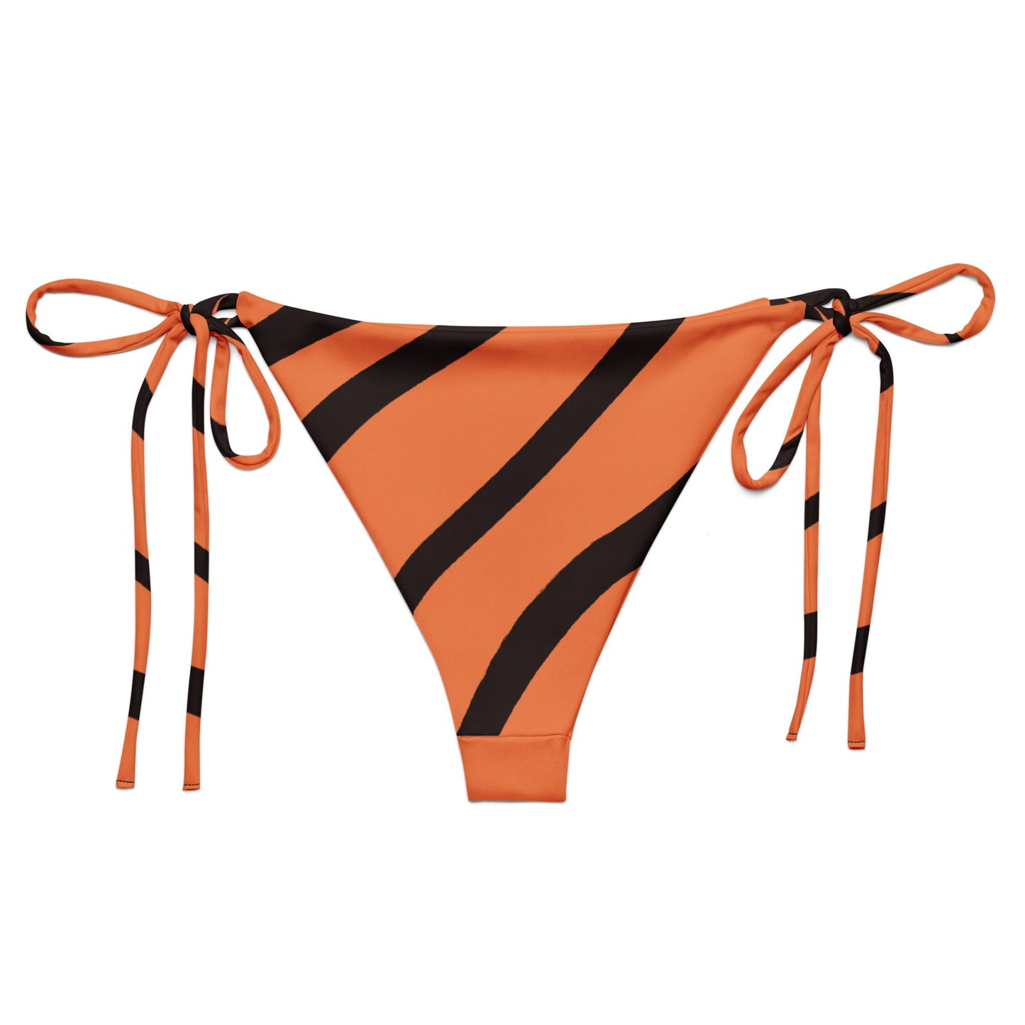 Back of bikini bottom with tigerskin design.