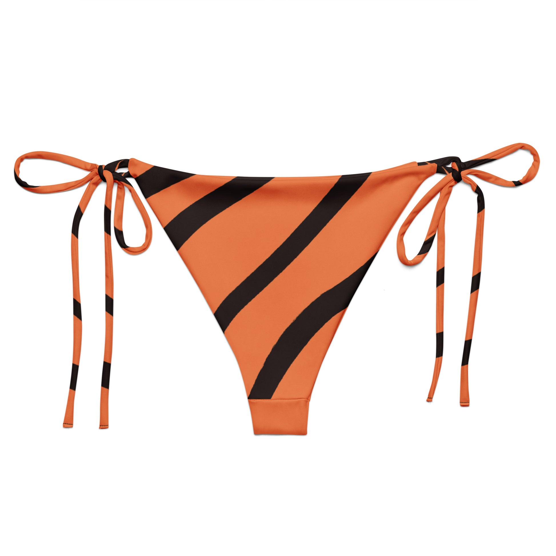 Back of bikini bottom with tigerskin design.