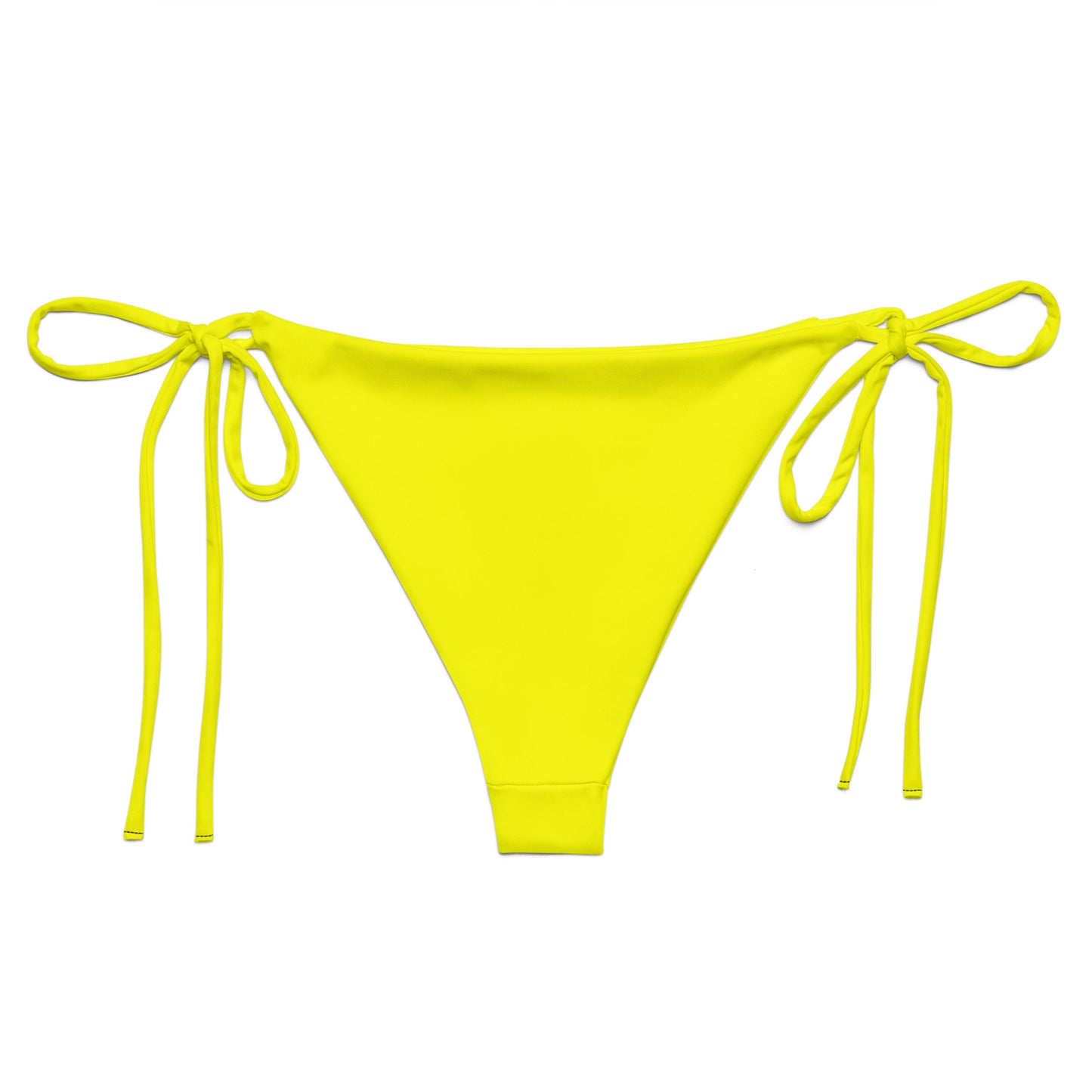 Back of yellow bikini bottom.