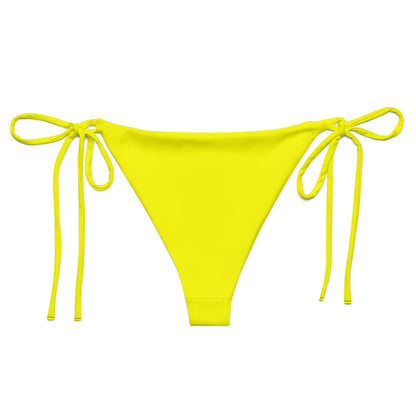 Back of yellow bikini bottom.