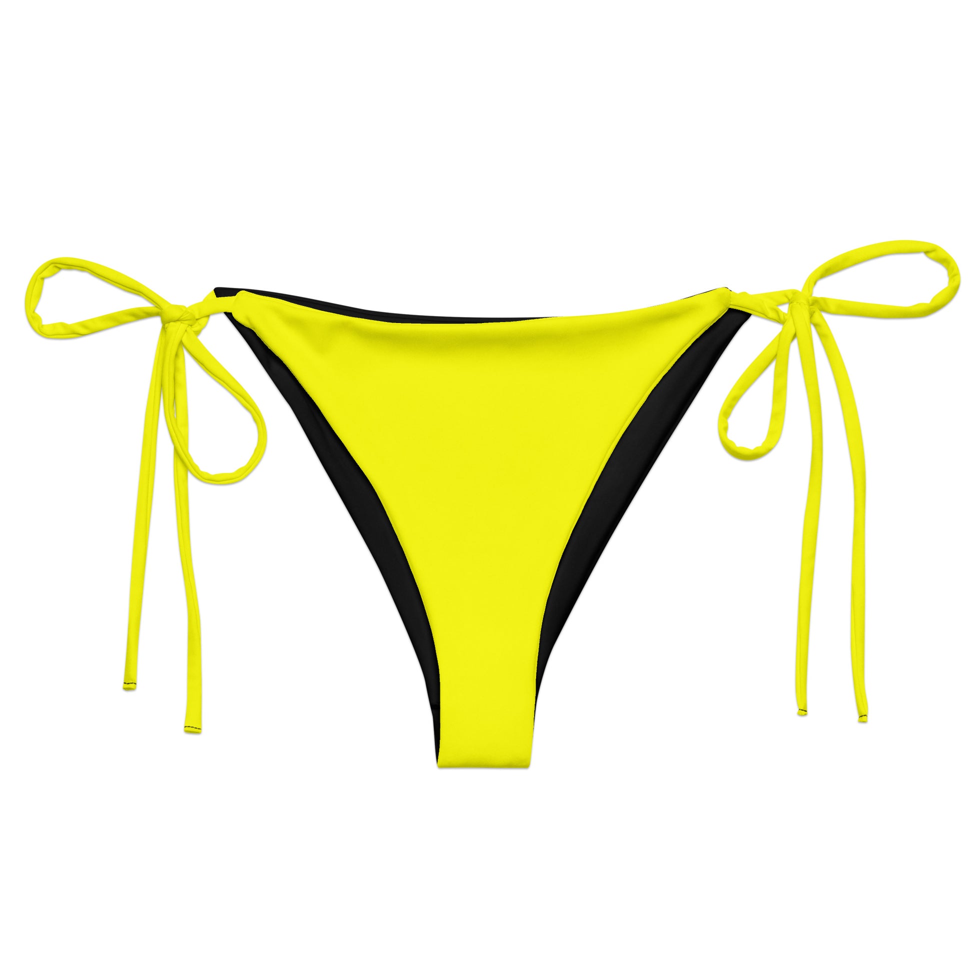 Yellow bikini bottom.