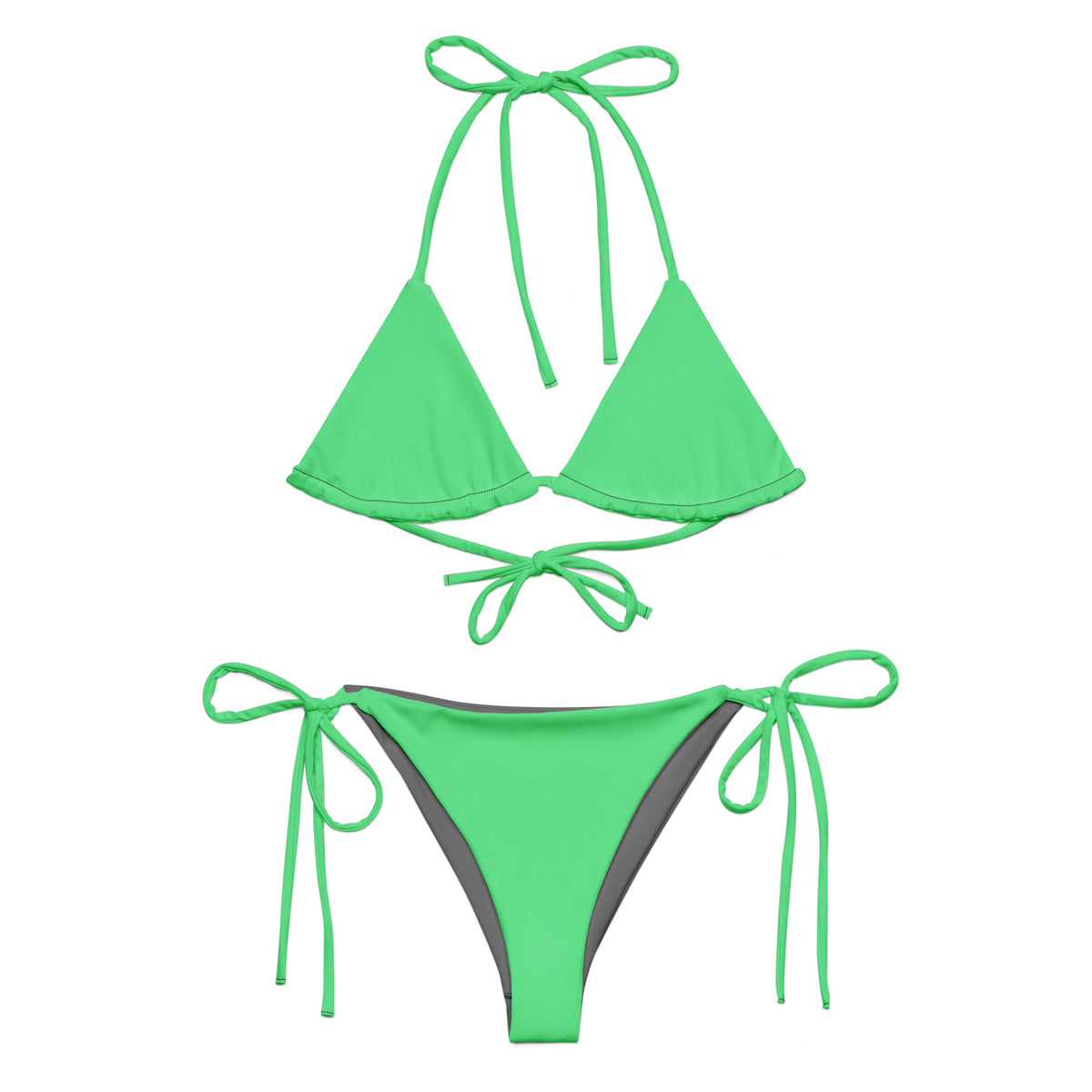 Green bikini.