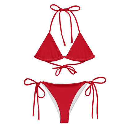 Red bikini.