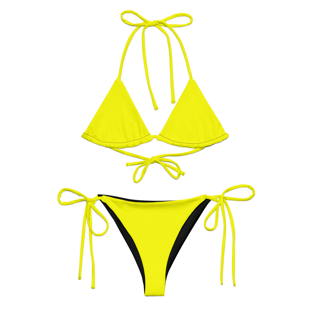 Yellow bikini.