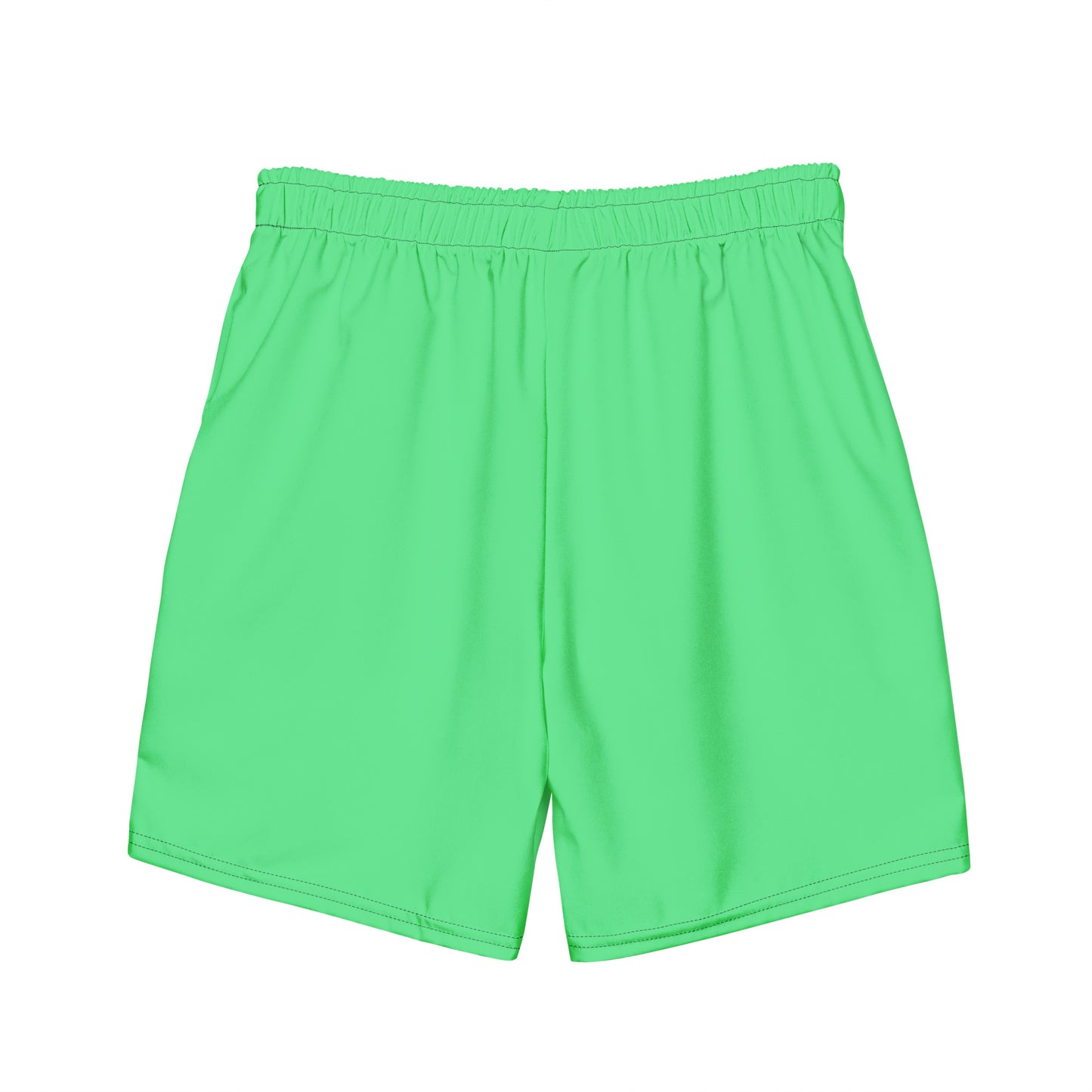 Back of mint-green swim trunks.