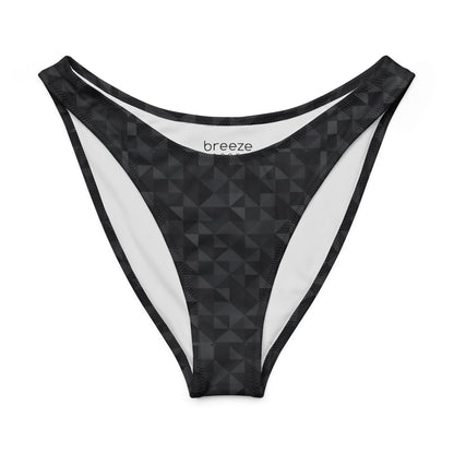 Bikini bottom with dark-gray mosaic pattern.