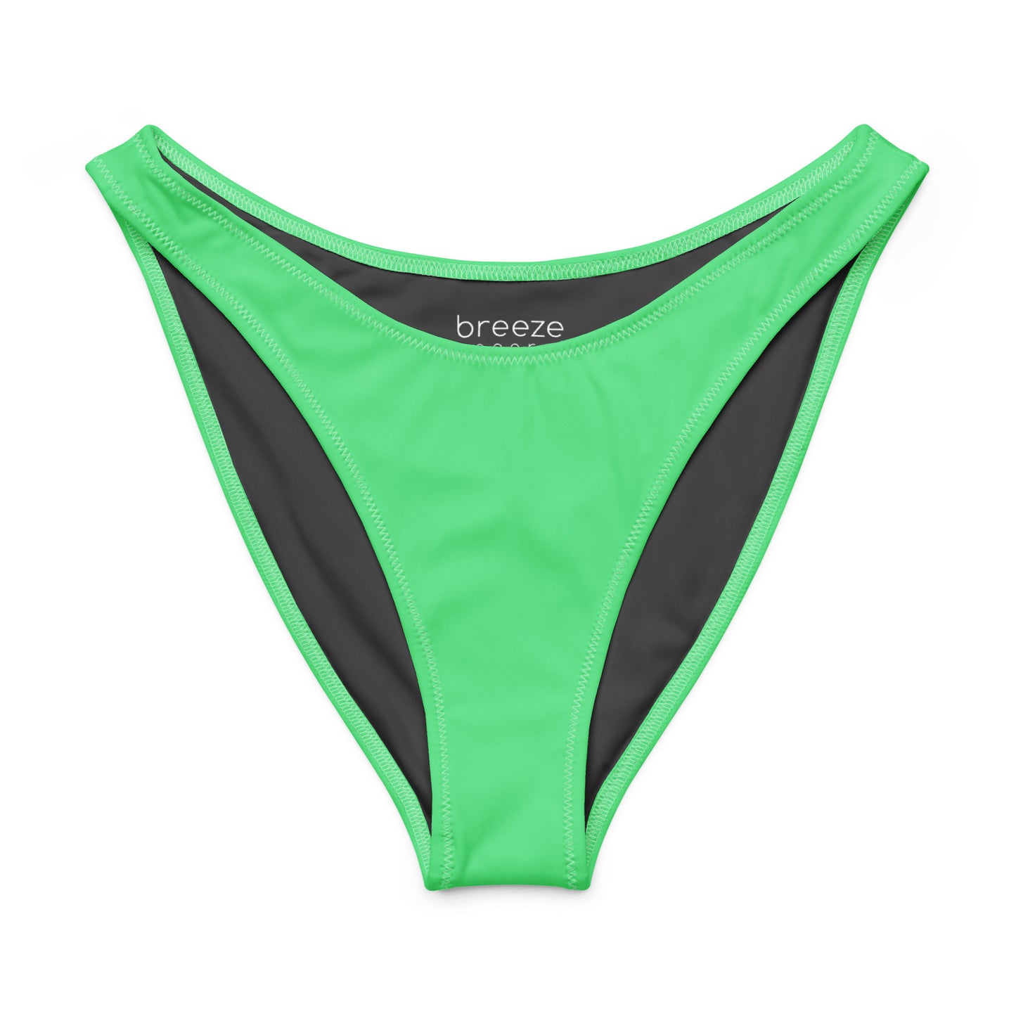 Mint-green bikini bottom.