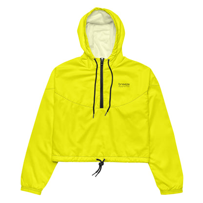 Yellow cropped jacket.