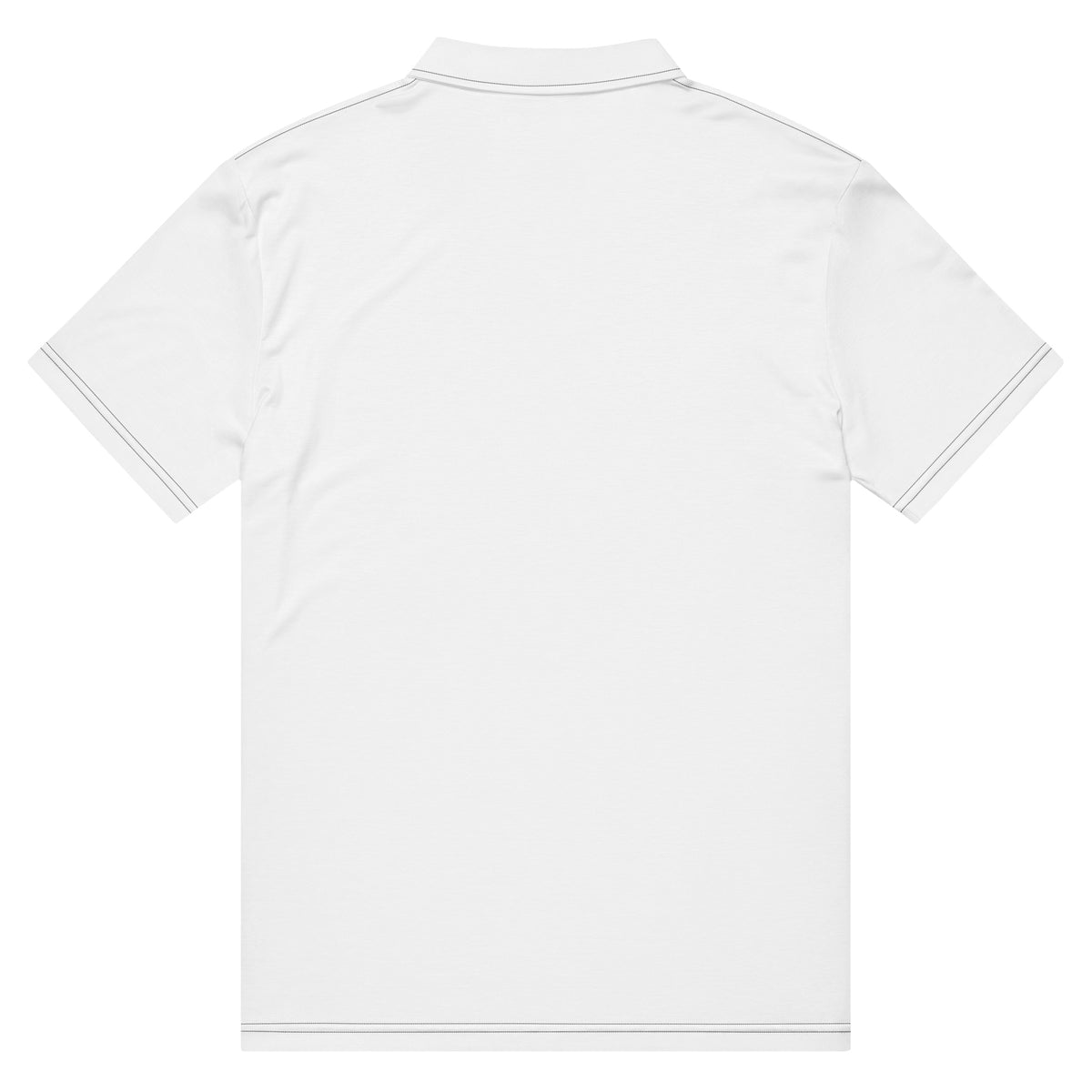 White backside of polo shirt