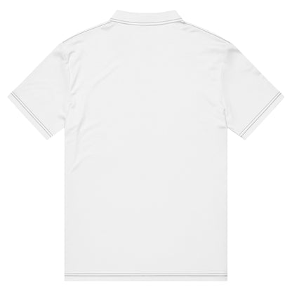 White backside of polo shirt