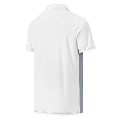White backside of polo shirt