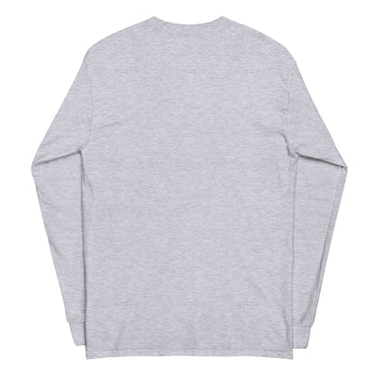 Plain back of sport-gray long-sleeved shirt