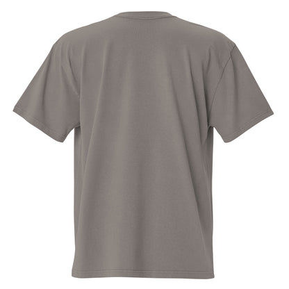 Plain back of gray t-shirt.