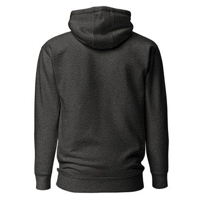 Plain back of gray hoodie.
