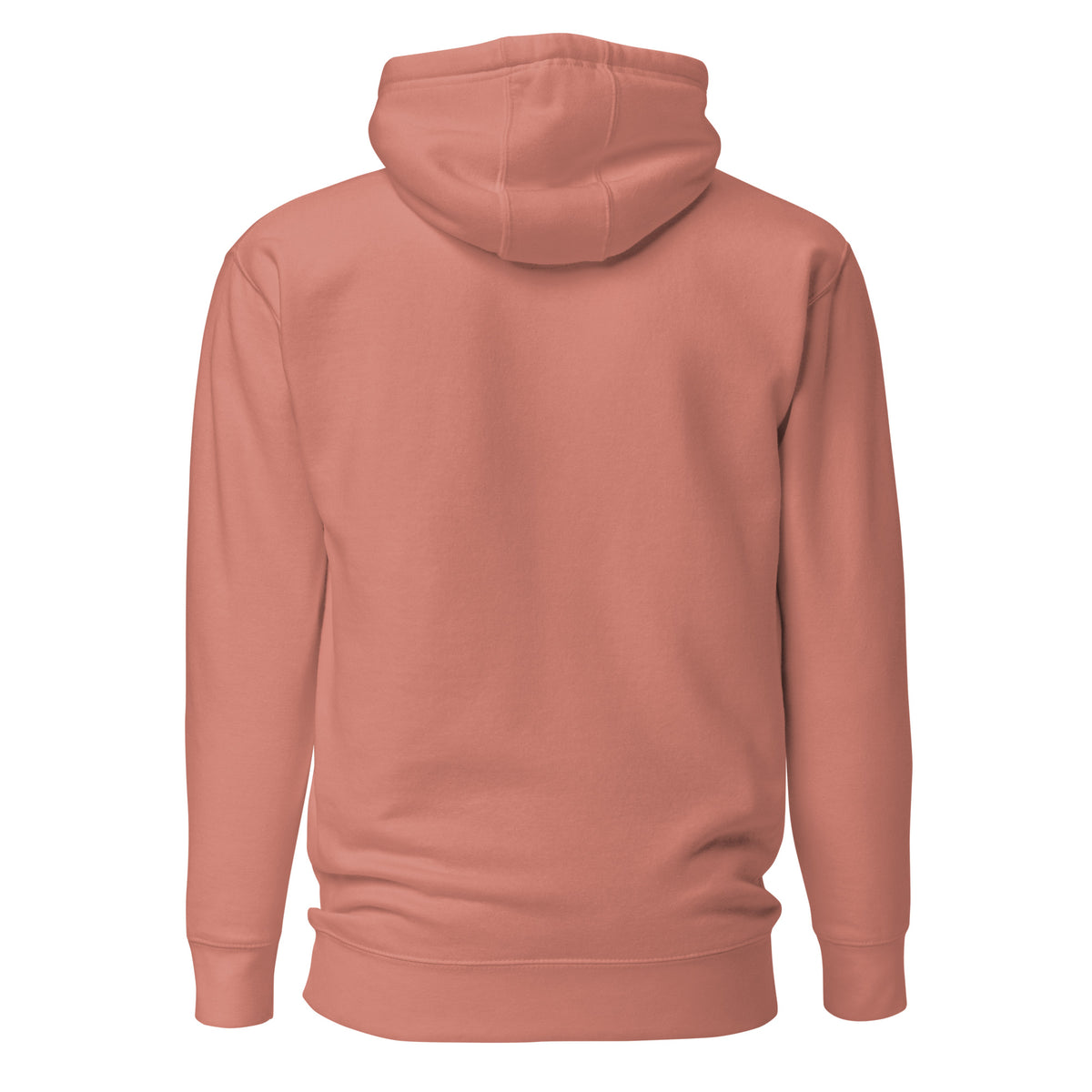 Plain back of pink hoodie.