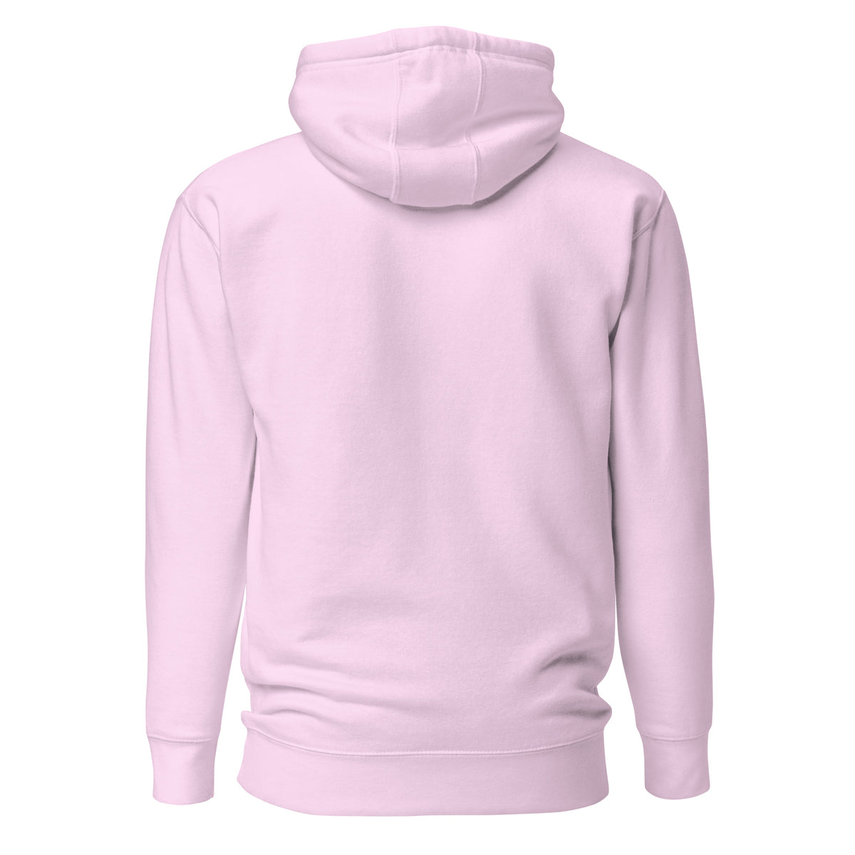 Plain back of lavender hoodie.