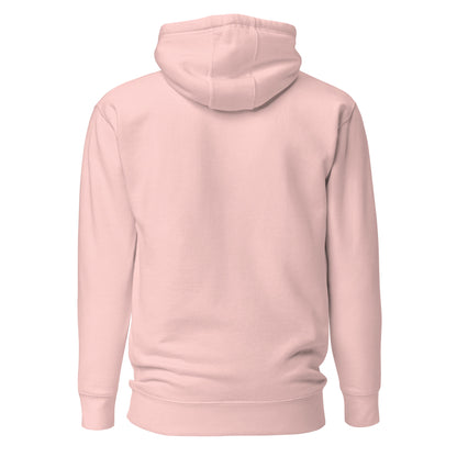 Plain back of pink hoodie.