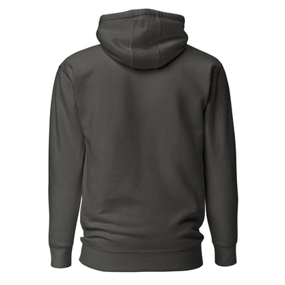 Plain back of gray hoodie.