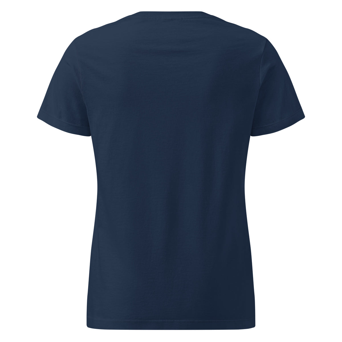 Plain back of navy t-shirt