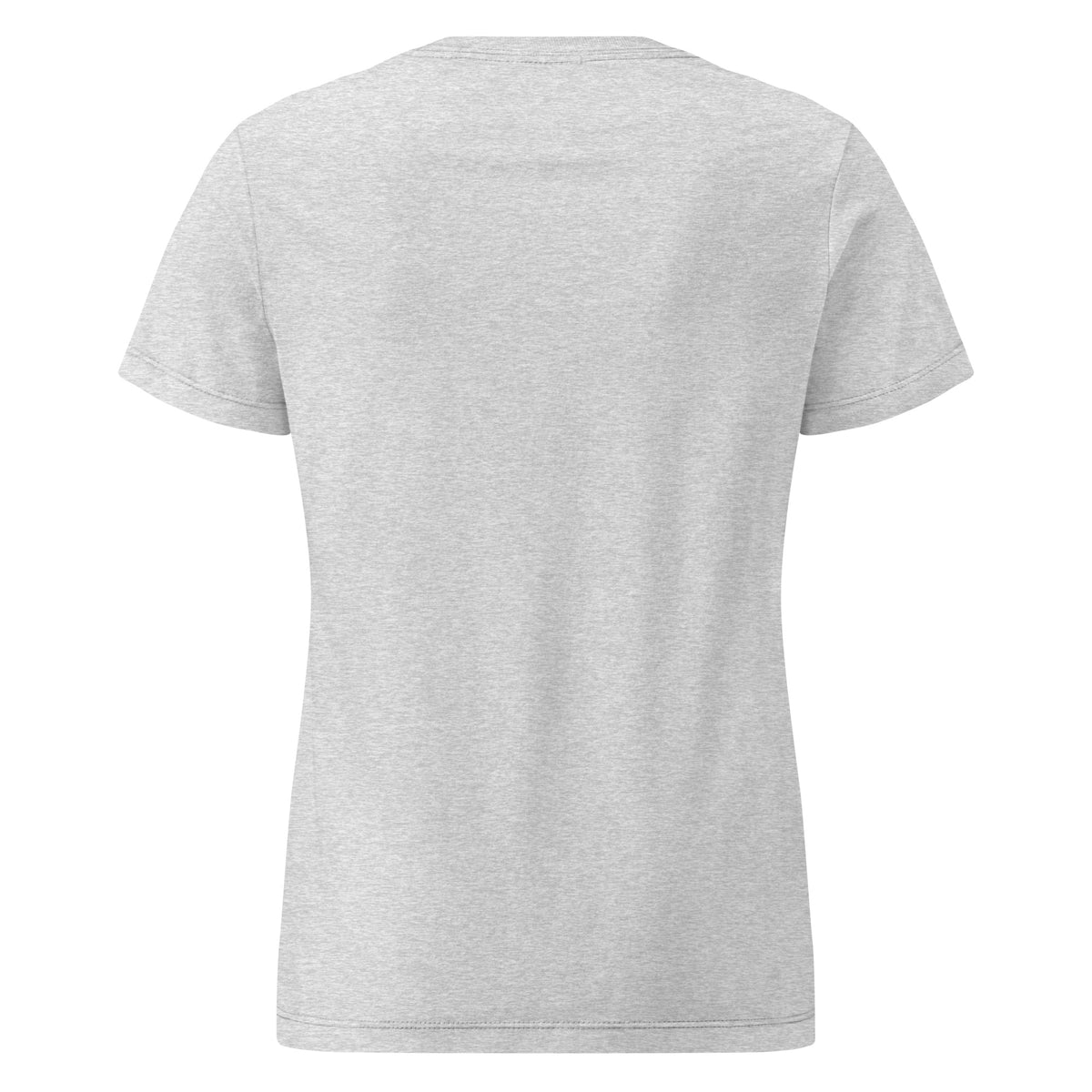Plain back of gray t-shirt.