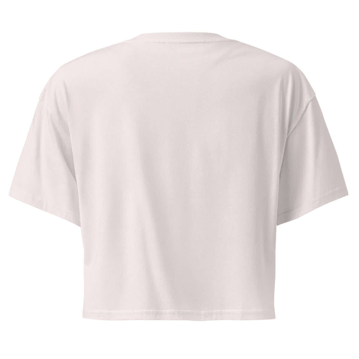 Plain back of orchid crop top.