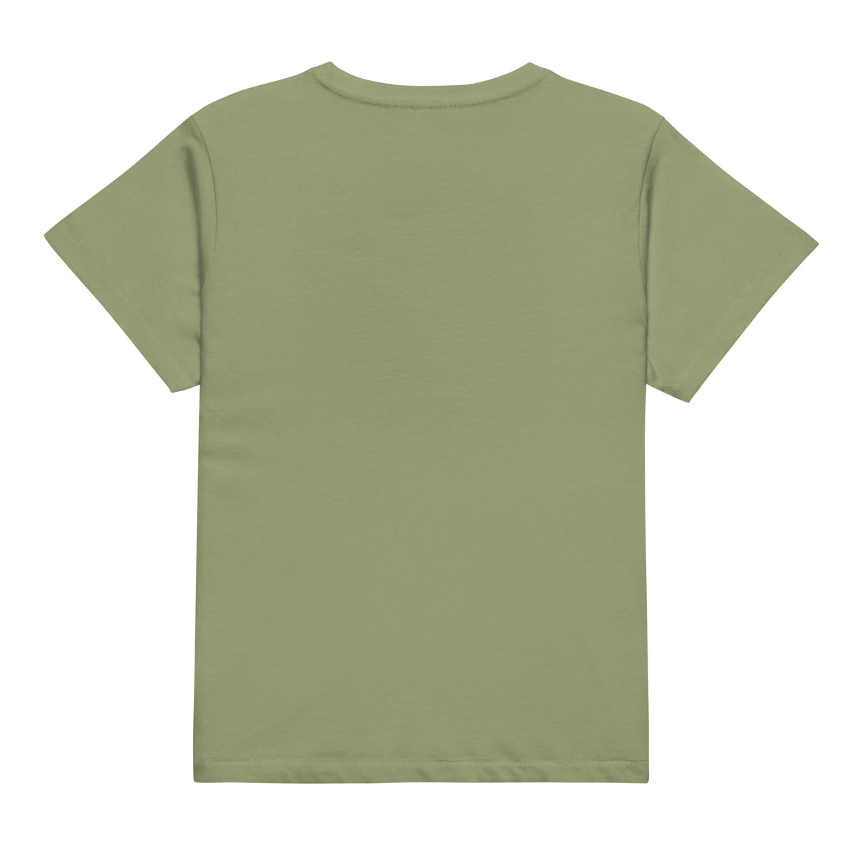 Plain back of light-green t-shirt