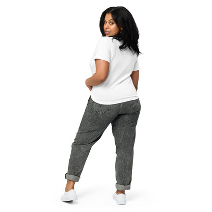 Rear view of woman wearing white t-shirt
