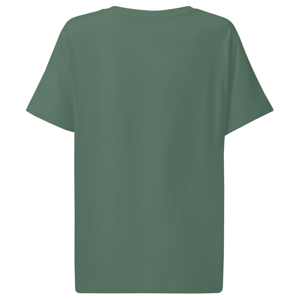 Plain back of green t-shirt