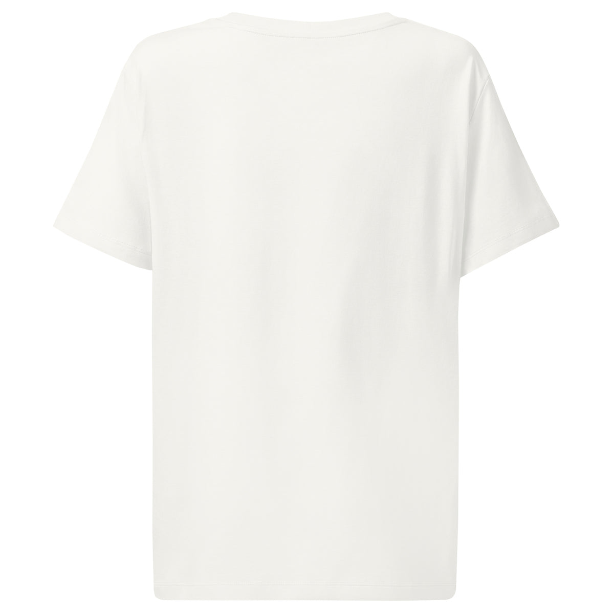 Plain back of off-white t-shirt