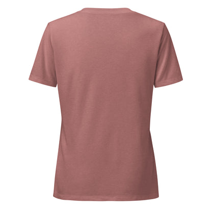 Plain back of mauve t-shirt.