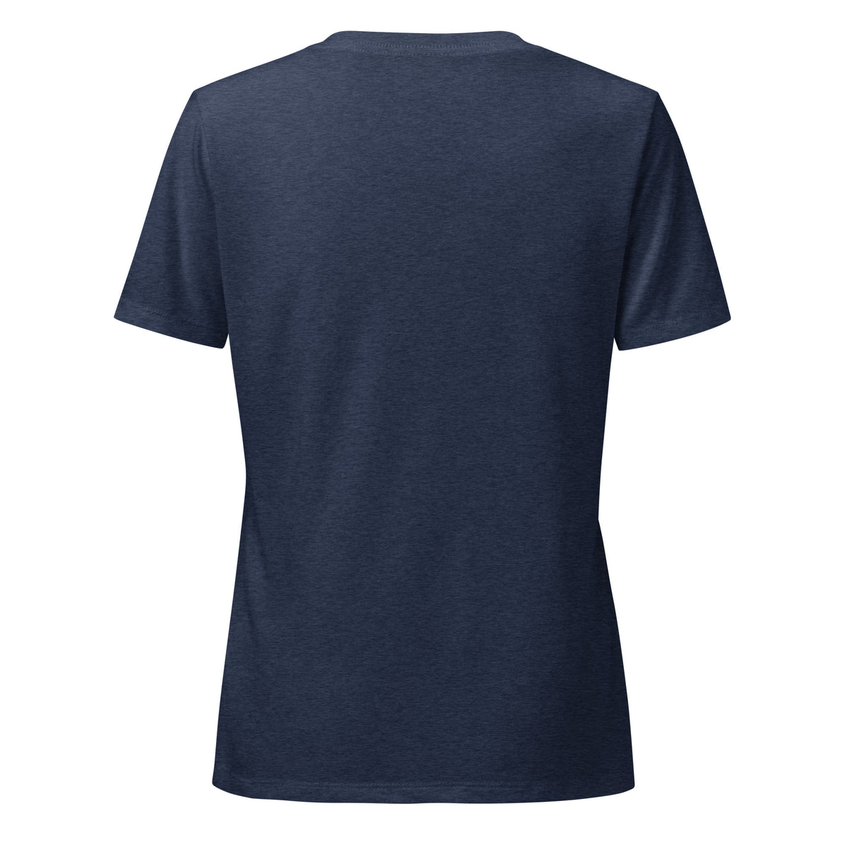 Plain back of heather-navy v-neck t-shirt