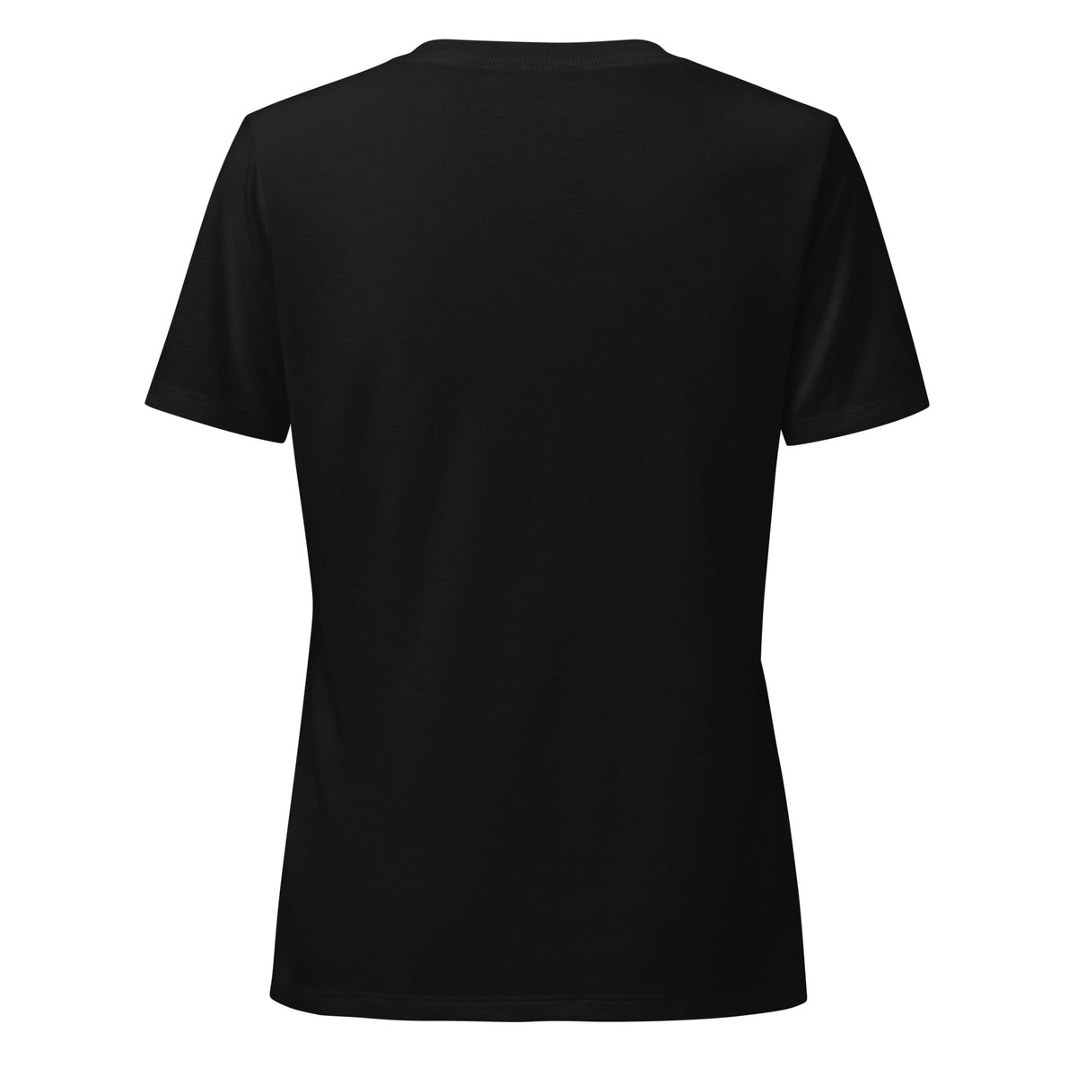 Plain back of black t-shirt.