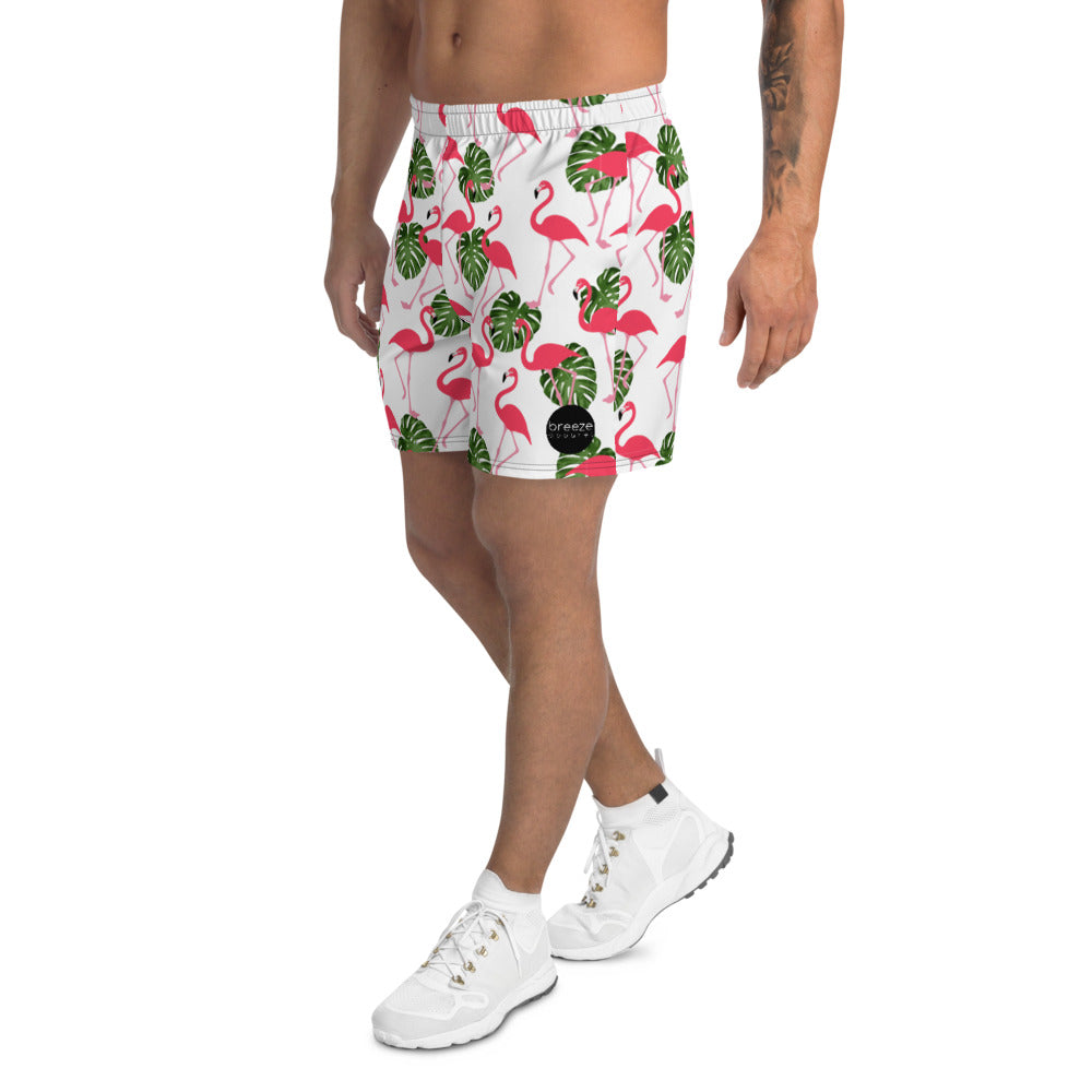 'Flamingos' men's athleisure shorts