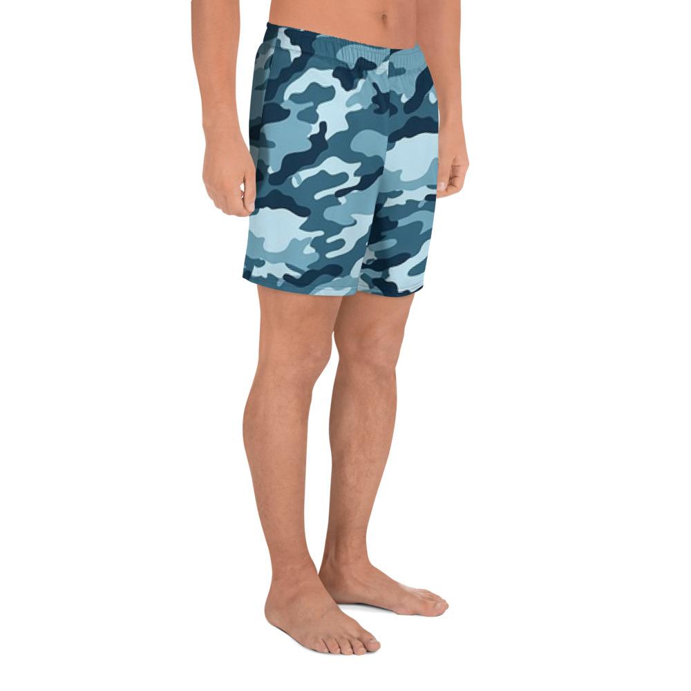 'Navy Camo' men's athleisure shorts
