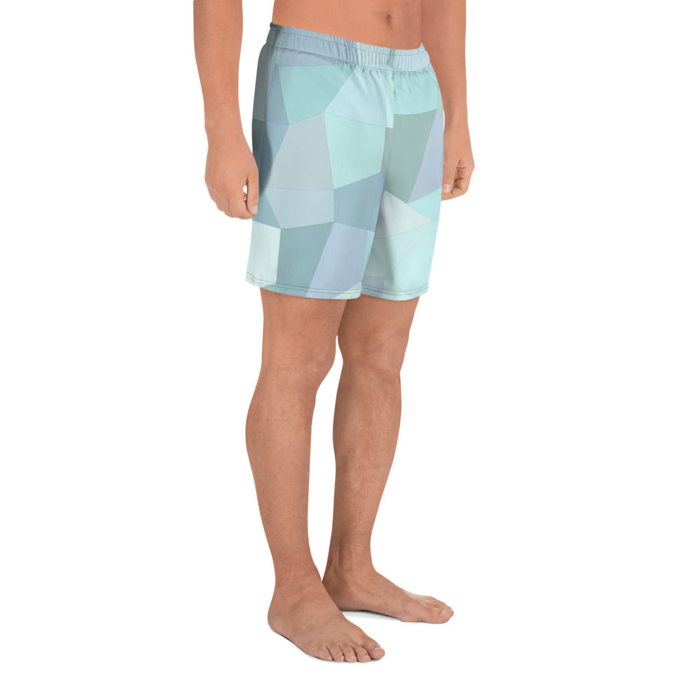 'Cyan Blue' men's athleisure shorts