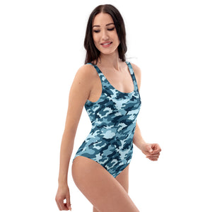 'Navy Camo' one-piece swimsuit