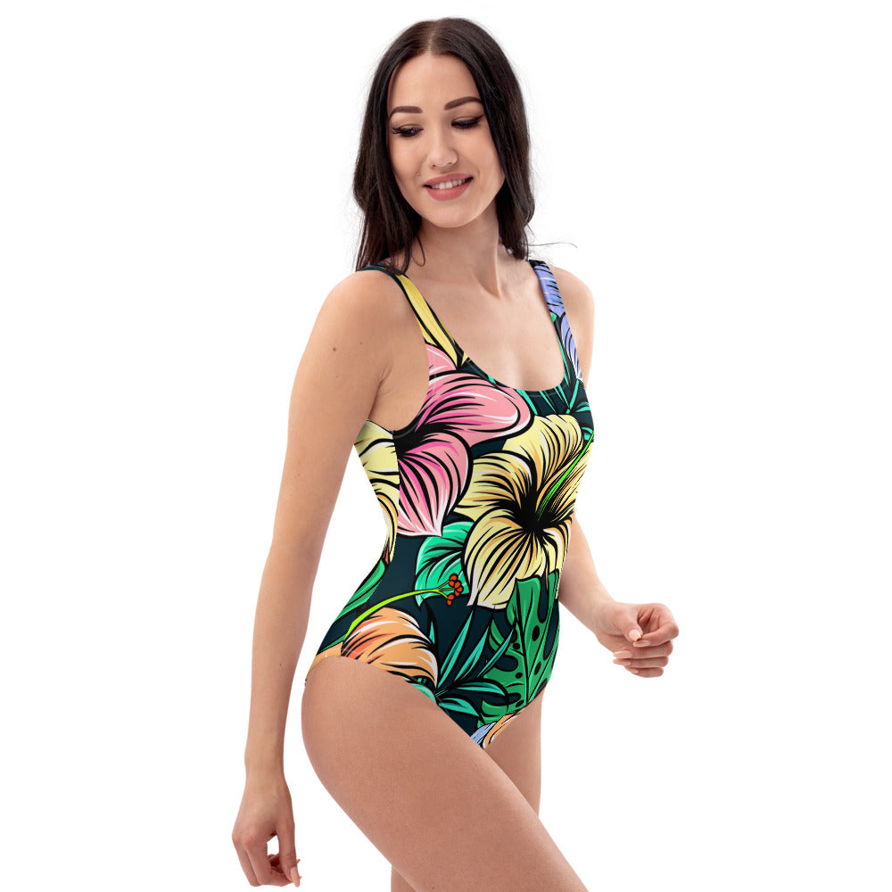 'Hibiscus' one-piece swimsuit