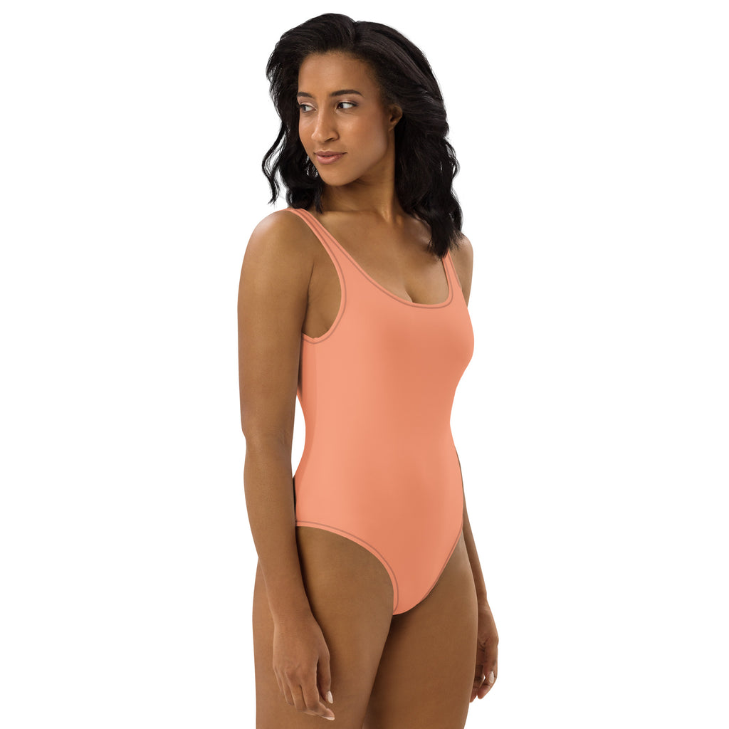 'Pastel Orange' one-piece swimsuit