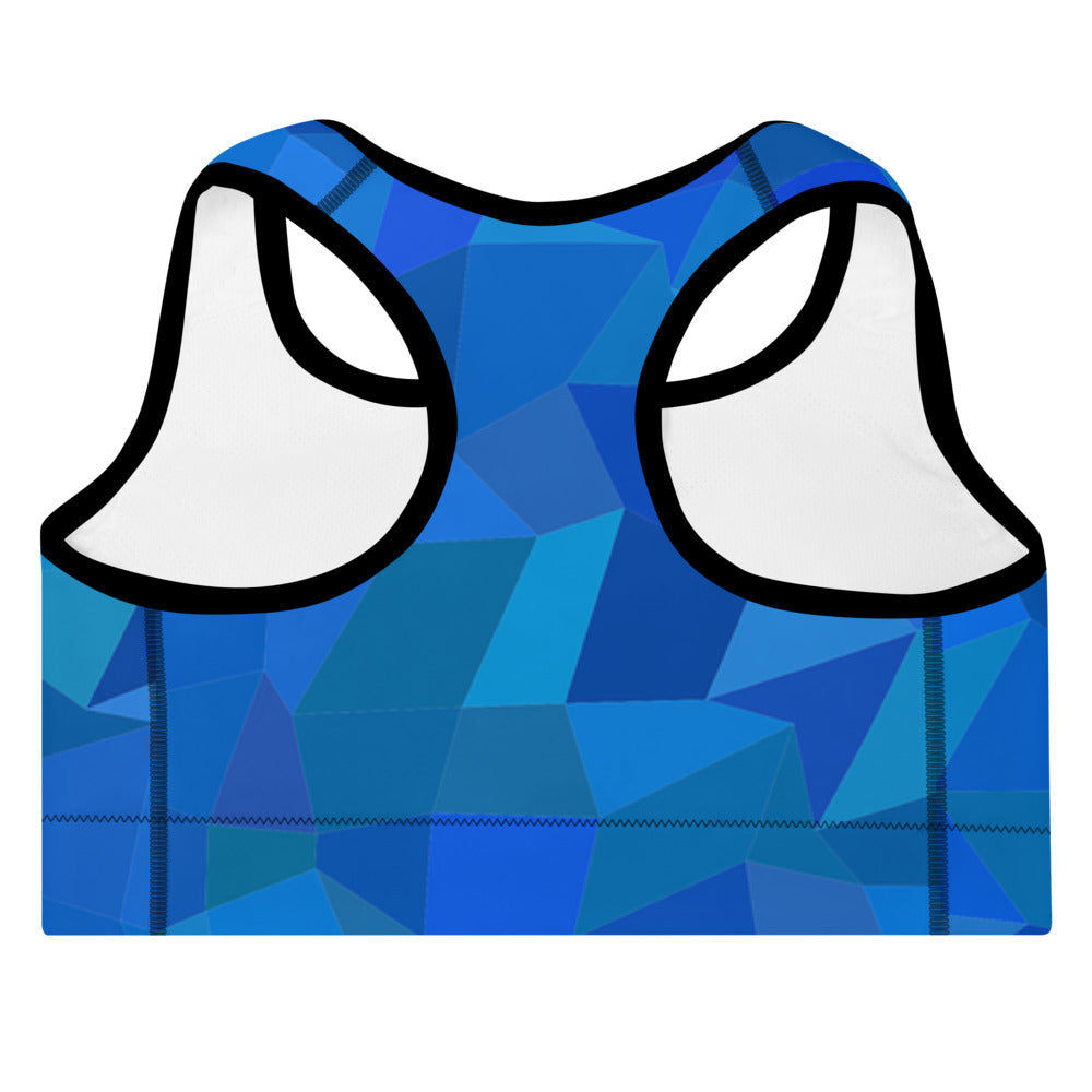 'AZUL' padded sports bra